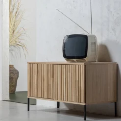 Tv-Meubels-WOOOD Gravure Small TV-meubel Natural