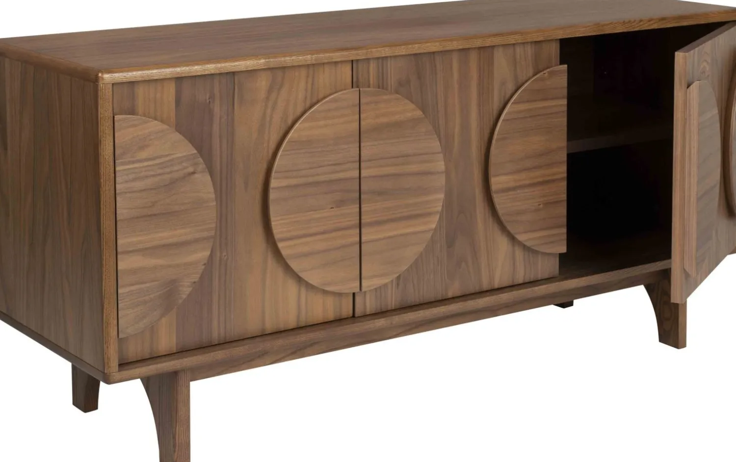 Dressoirs-Zuiver Groove Dressoir Bruin