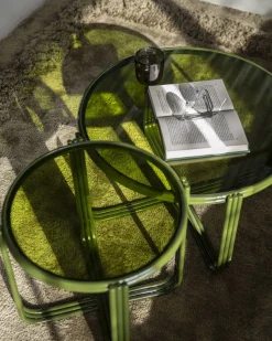 Glazen Bijzettafels-By Boo Groovy Bijzettafel Groen