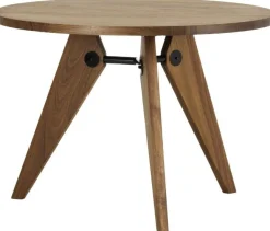 Houten Eettafels|Ronde Eettafels-Vitra Gueridon Eettafel Naturel