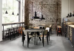 Houten Eettafels|Ronde Eettafels-Vitra Gueridon Eettafel Naturel
