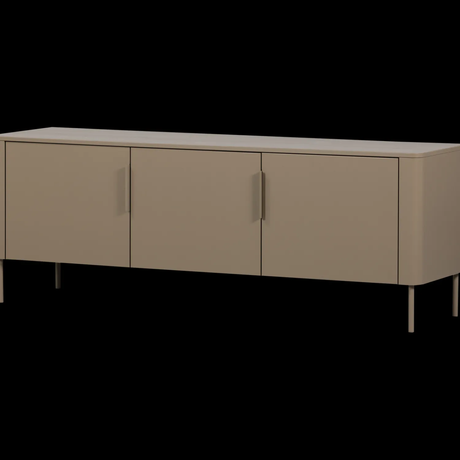 Tv-Meubels-WOOOD Gunnar 3-deurs Tv-meubel Mud