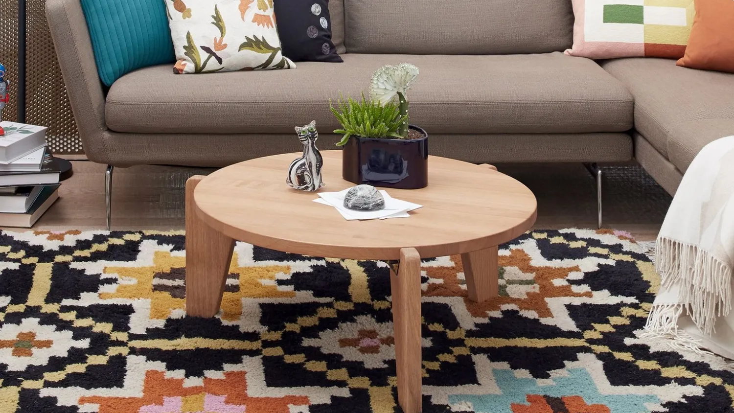 Design Salontafels|Houten Salontafels-Vitra Guéridon Salontafel Naturel