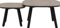 Vierkante Salontafels-Trendhopper Haiko Bruin Salontafel Deer Brown, Zwart