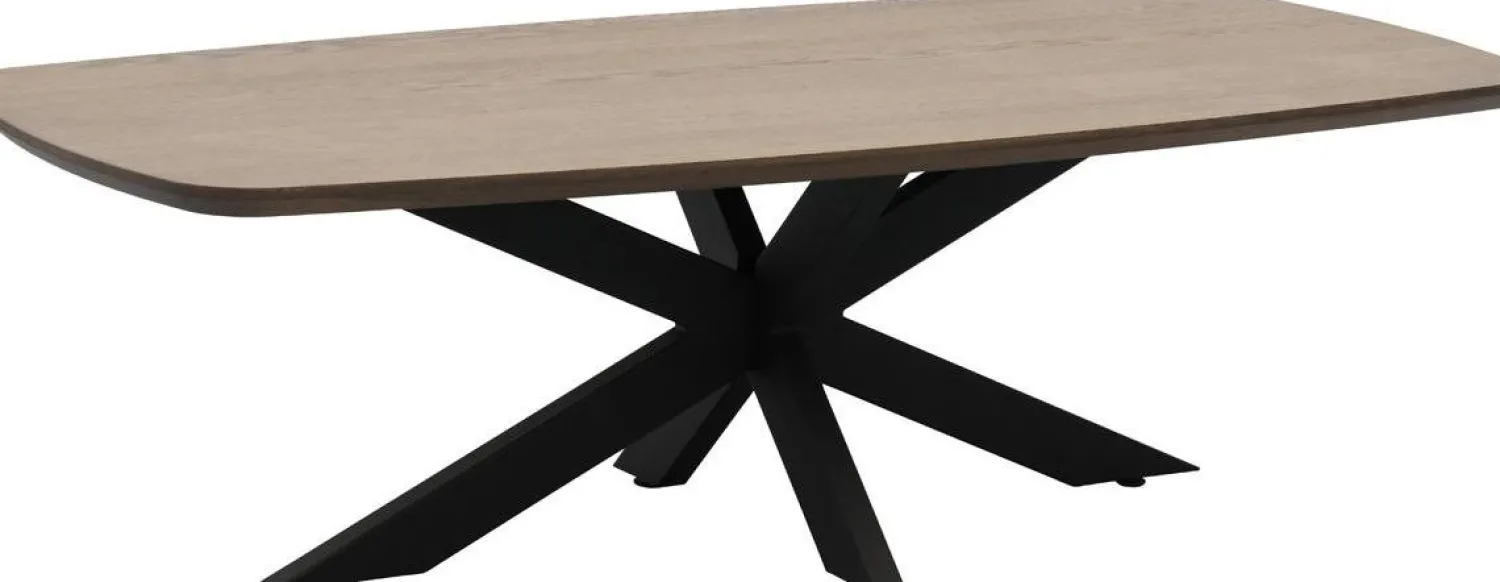 Houten Salontafels-Trendhopper Haiko New Oval Salontafel Deer Brown, Zwart