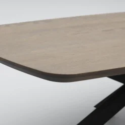Houten Salontafels-Trendhopper Haiko New Oval Salontafel Deer Brown, Zwart