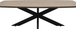 Houten Salontafels-Trendhopper Haiko New Oval Salontafel Deer Brown, Zwart
