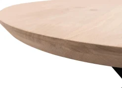 Houten Eettafels|Ovale Eettafels-Trendhopper Haiko Ovaal Eettafel Naturel, Zwart
