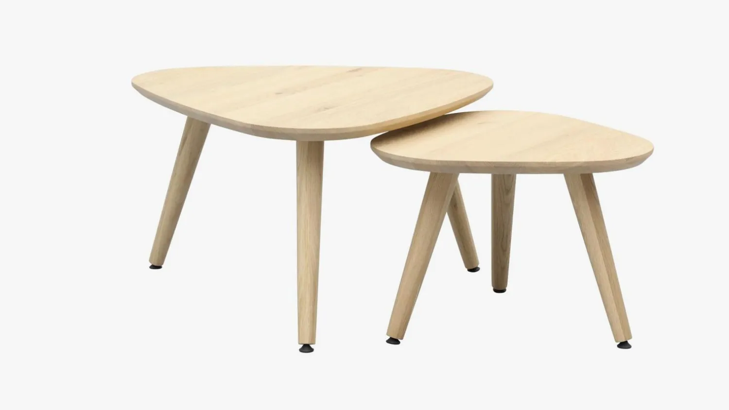 Houten Salontafels-Trendhopper Haiko Triangle Salontafel Oak Basic