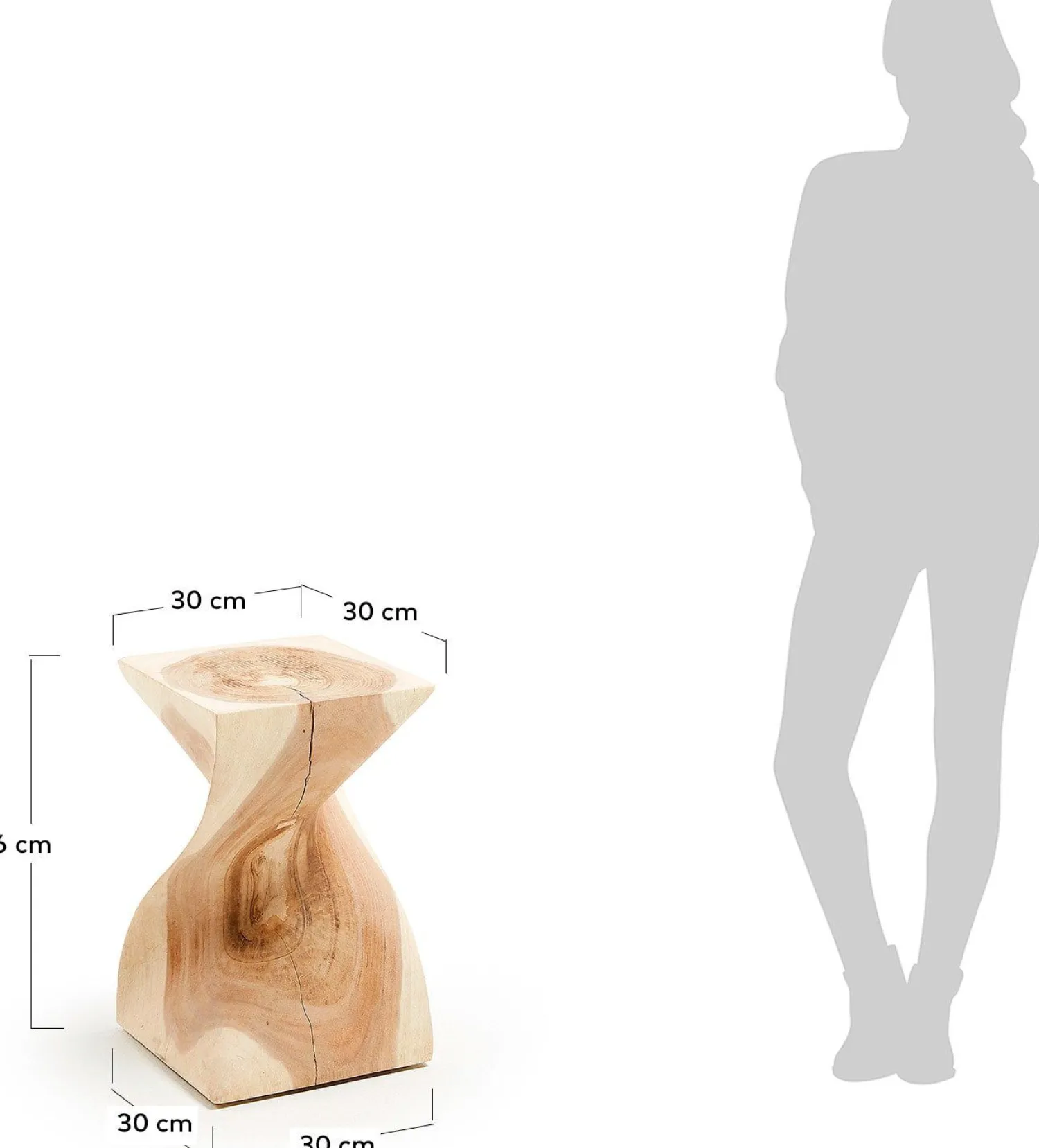 Houten Bijzettafels-Kave Home Hakon Bijzettafel Naturel
