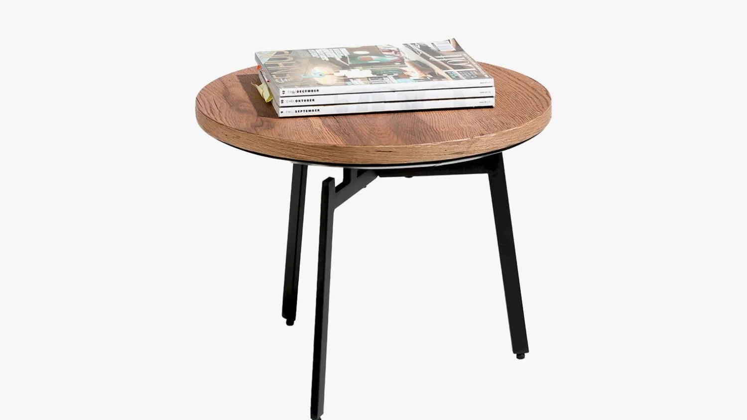 Ronde Bijzettafels-XOOON Halmstad Bijzettafel Choco Brown