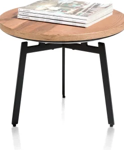 Ronde Bijzettafels-XOOON Halmstad Bijzettafel Choco Brown