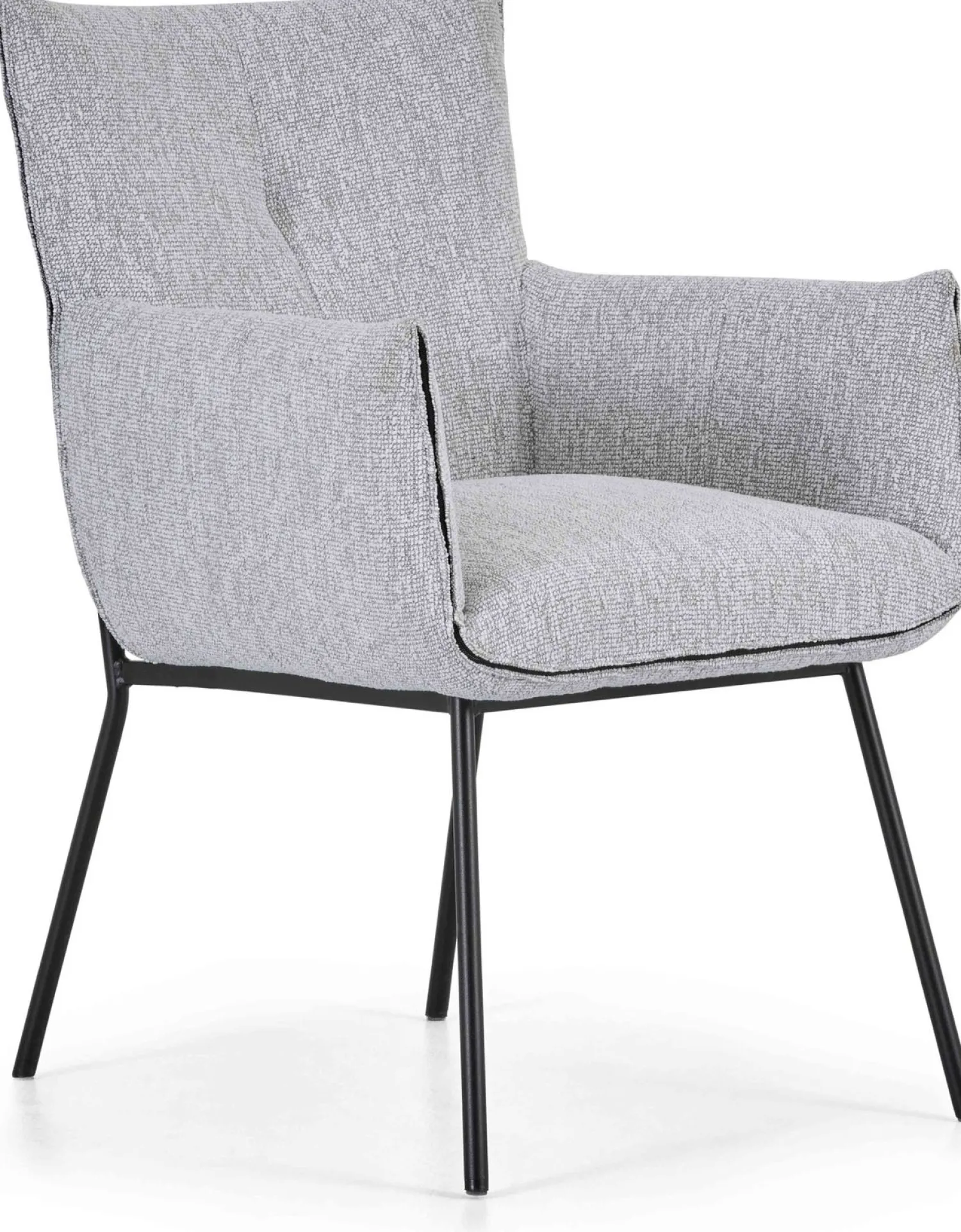 Eetkamerstoelen Met Armleuning-Montèl Harmony Armstoel Light Grey