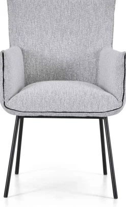 Eetkamerstoelen Met Armleuning-Montèl Harmony Armstoel Light Grey