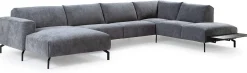 Hoekbanken-Feelings Wonen Harvard Hoekbank Dark Grey