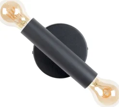 Industriële Wandlampen|Wandlampen-Zuiver Hawk Wandlamp Black