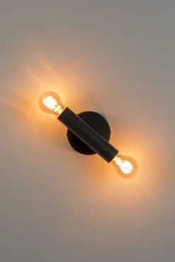 Industriële Wandlampen|Wandlampen-Zuiver Hawk Wandlamp Black