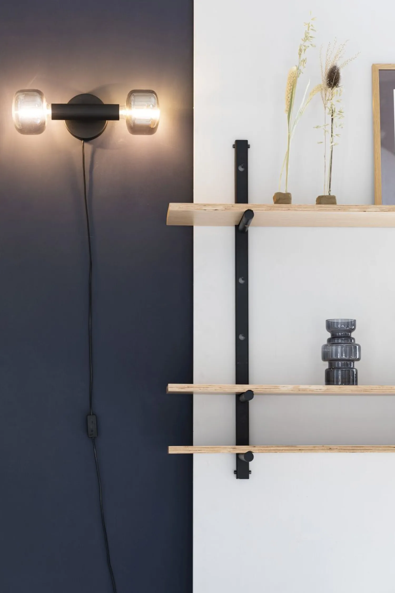 Industriële Wandlampen|Wandlampen-Zuiver Hawk Wandlamp Black