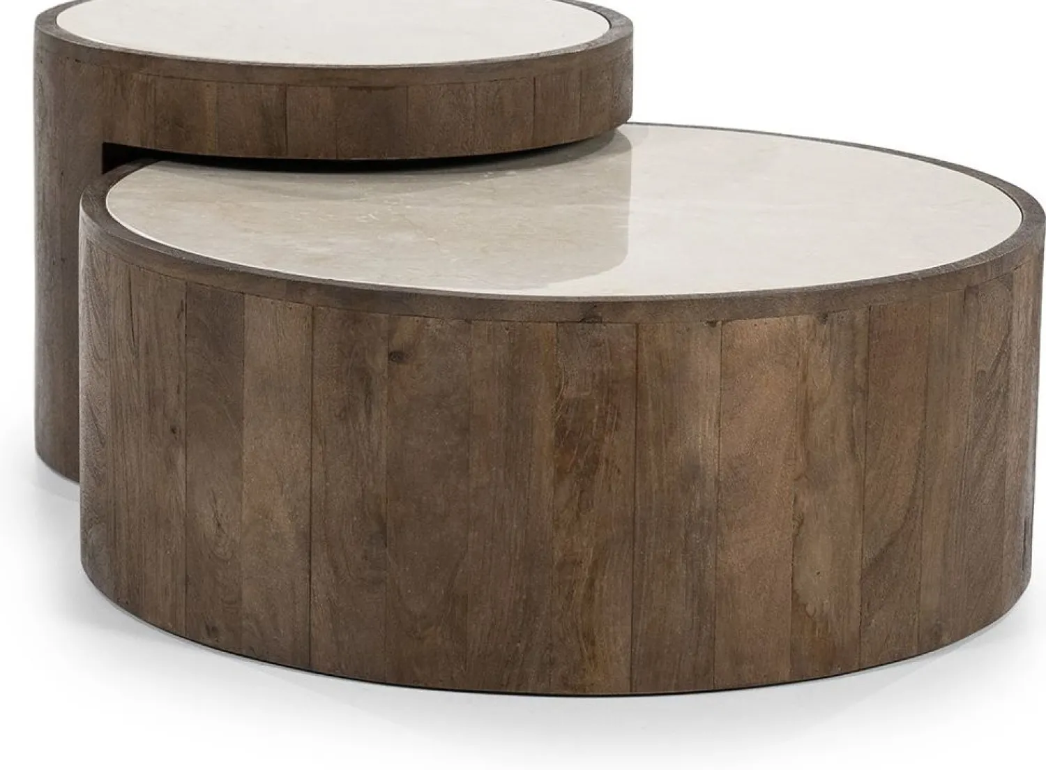 Ronde Salontafels-Eleonora Hazel Salontafel Bruin