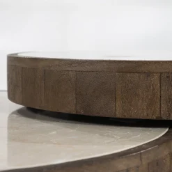 Ronde Salontafels-Eleonora Hazel Salontafel Bruin
