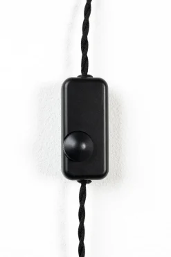 Industriële Wandlampen|Wandlampen-Zuiver Hazy Wandlamp Zwart