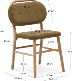 Eetkamerstoelen Zonder Armleuning-Kave Home Helda Eetkamerstoel Groen