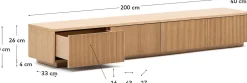 Tv-Meubels-Kave Home Helvine Tv-meubel Naturel