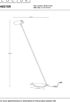 Moderne Vloerlampen|Vloerlampen-Lucide Hester Vloerlamp Antraciet
