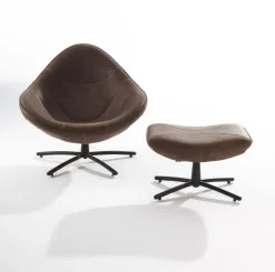 Hockers|Poefs-LABEL Vandenberg Hidde Hocker Bruin