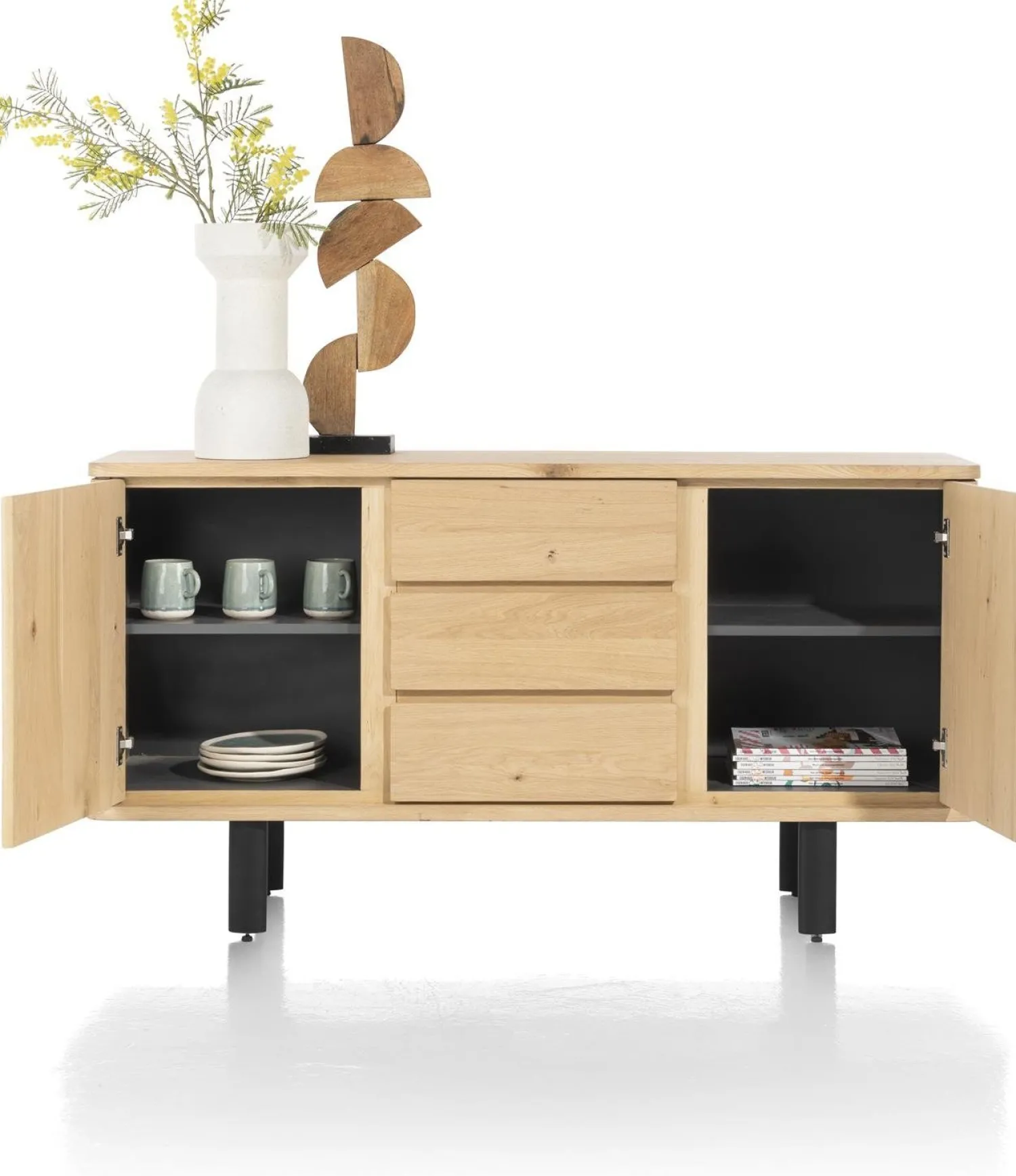 Dressoirs-Henders en Hazel Homestead 2 deurs Dressoir Natural