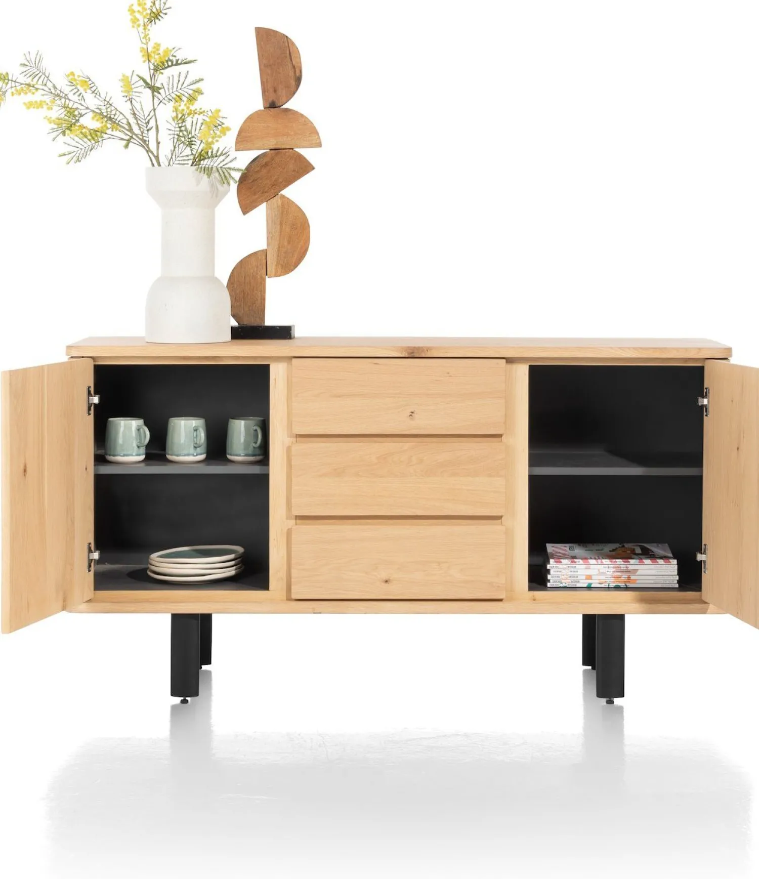 Dressoirs-Henders en Hazel Homestead 2 deurs Dressoir Natural