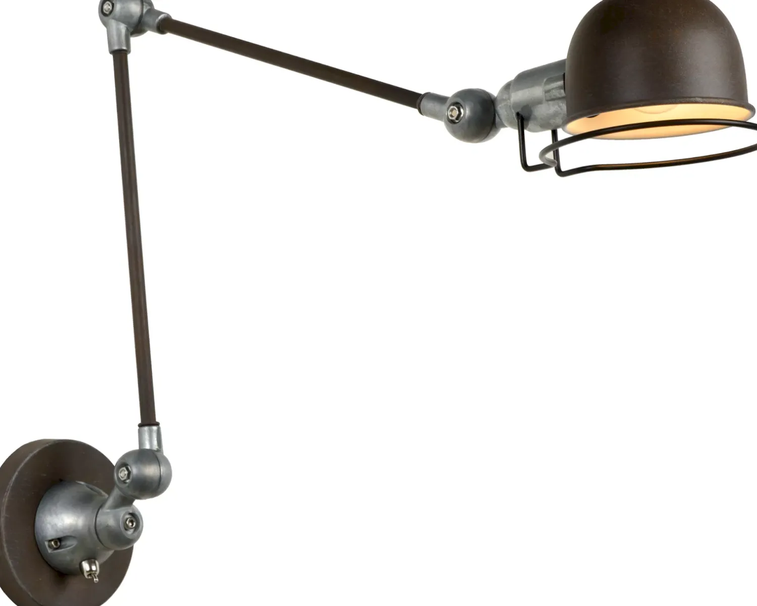 Industriële Wandlampen|Wandlampen-Lucide Honore Wandlamp Roest Bruin