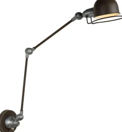 Industriële Wandlampen|Wandlampen-Lucide Honore Wandlamp Roest Bruin
