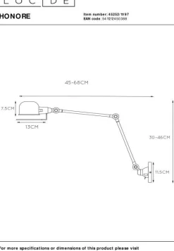 Industriële Wandlampen|Wandlampen-Lucide Honore Wandlamp Roest Bruin