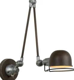 Industriële Wandlampen|Wandlampen-Lucide Honore Wandlamp Roest Bruin