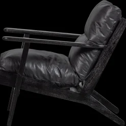 Leren Fauteuils-WOOOD Houston Fauteuil Black