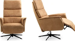 Draaifauteuils|Relaxfauteuils-Feelings Wonen Ian Relaxfauteuil Caramel