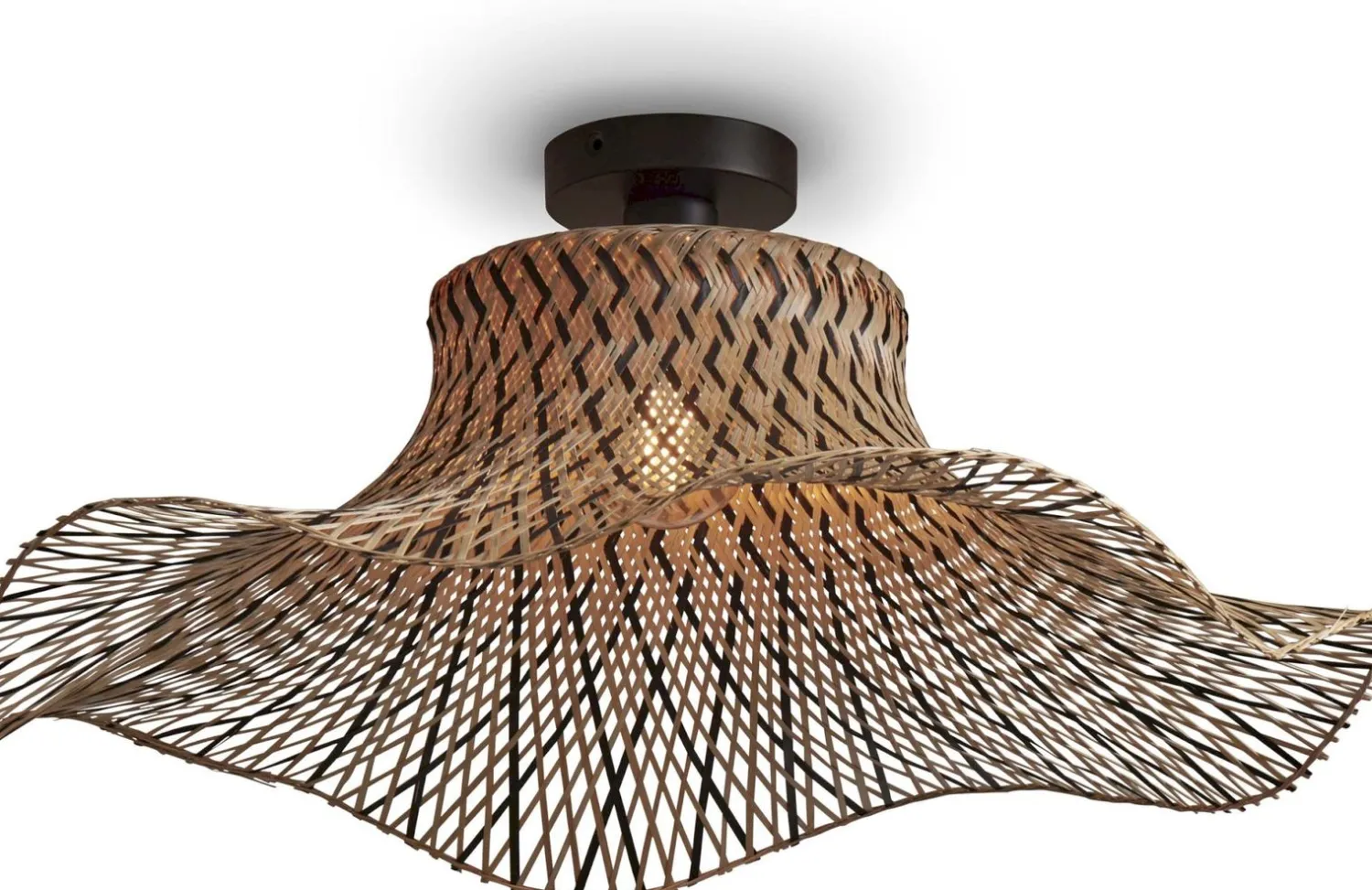 Plafondlampen|Plafondlampen-Good&Mojo Ibiza L Plafondlamp Natural, Black