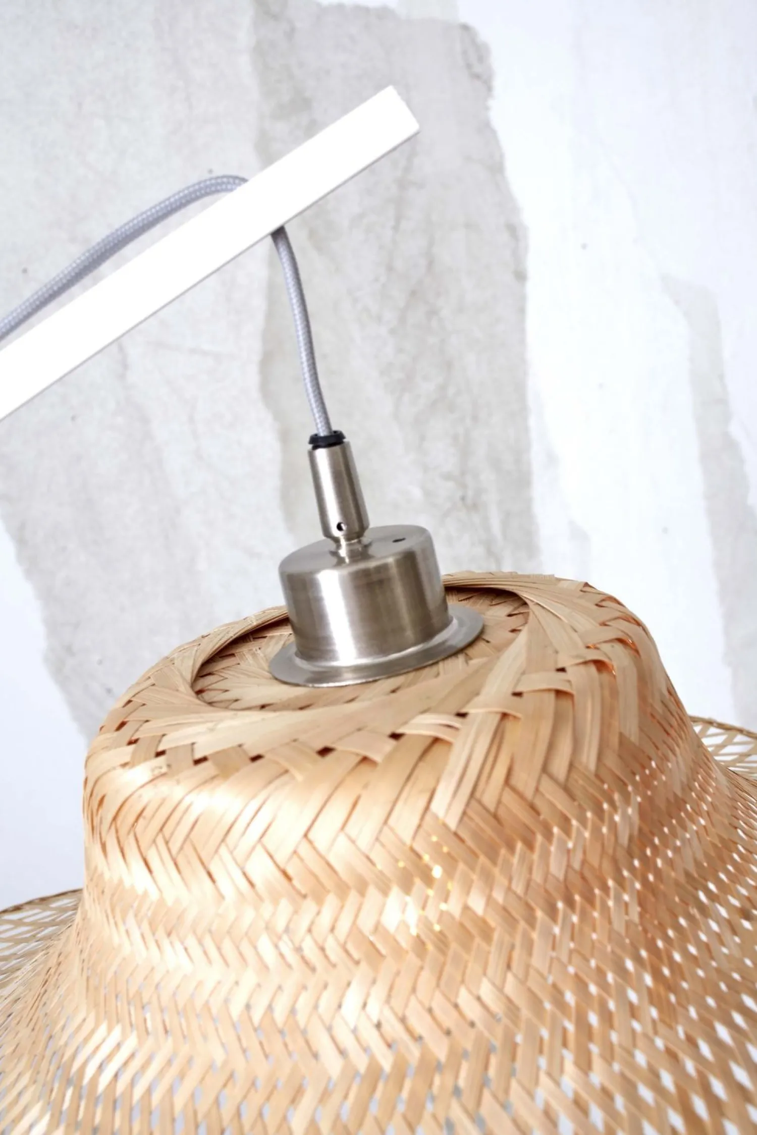 Vloerlampen|Vloerlampen-Good&Mojo Ibiza L Vloerlamp Natural, Grey