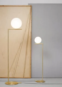 Moderne Vloerlampen|Vloerlampen-Flos Ic Light F1 Vloerlamp Brass