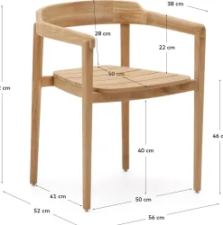 Tuinstoelen-Kave Home Icaro Tuinstoel Naturel