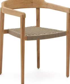 Tuinstoelen-Kave Home Icaro Tuinstoel Beige, Naturel