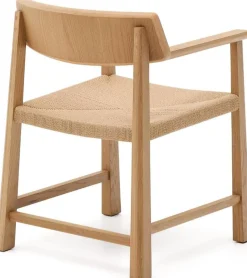Eetkamerstoelen Met Armleuning-Kave Home Idun Eetkamerstoel Naturel