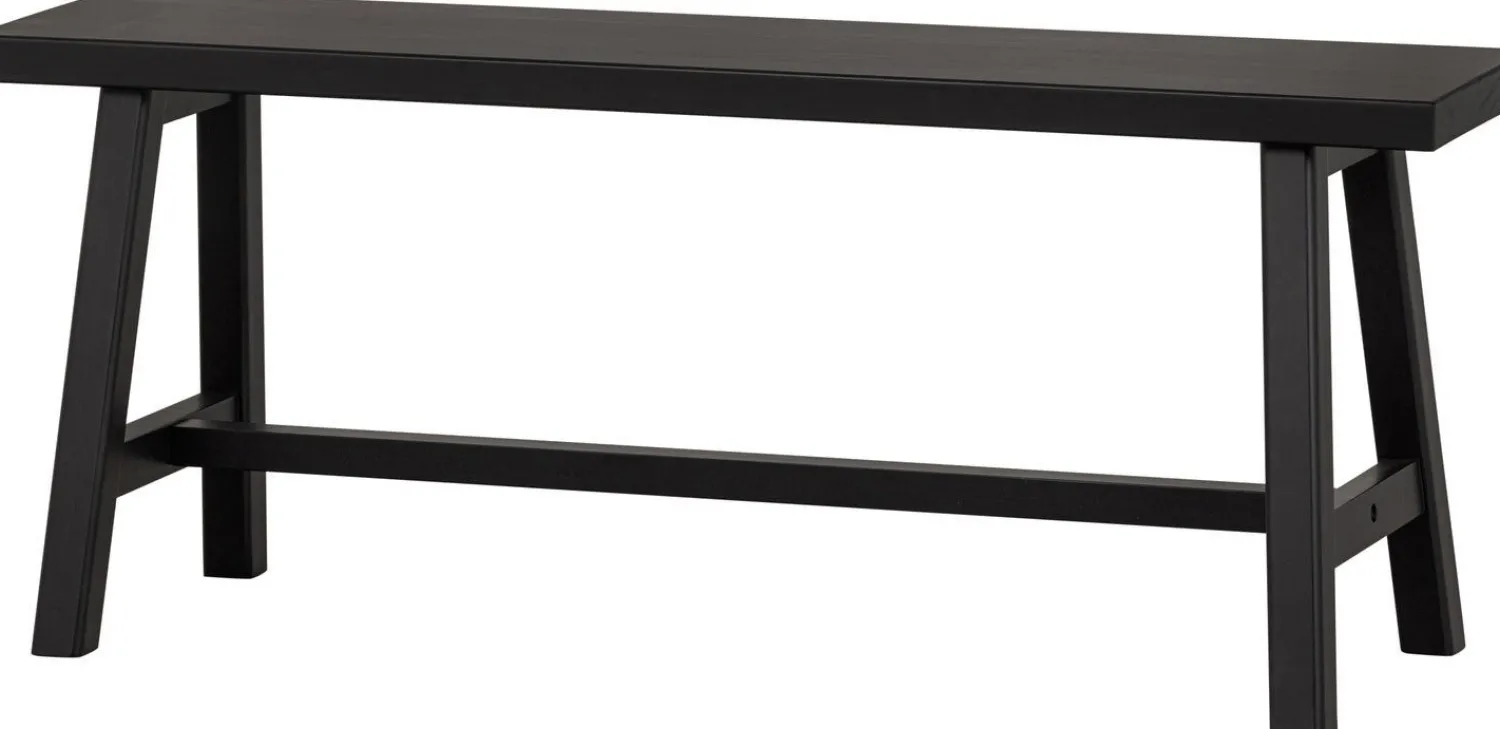 Houten Eetkamerbanken-WOOOD Imme Eetkamerbank Black