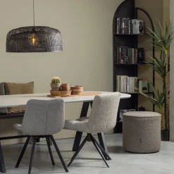 Houten Eetkamerbanken-WOOOD Imme Eetkamerbank Black