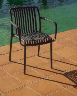 Tuinstoelen-Kave Home Isabellini Tuinstoel Antraciet