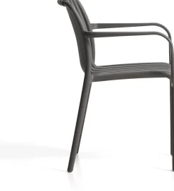 Tuinstoelen-Kave Home Isabellini Tuinstoel Antraciet