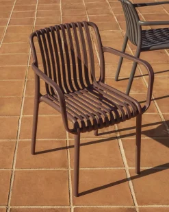 Tuinstoelen-Kave Home Isabellini Tuinstoel Bruin