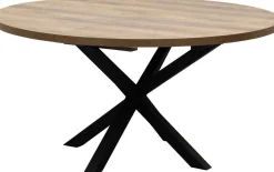 Uitschuifbare Eettafels|Ronde Eettafels-Trendhopper Iseo Eettafel Mango, Zwart