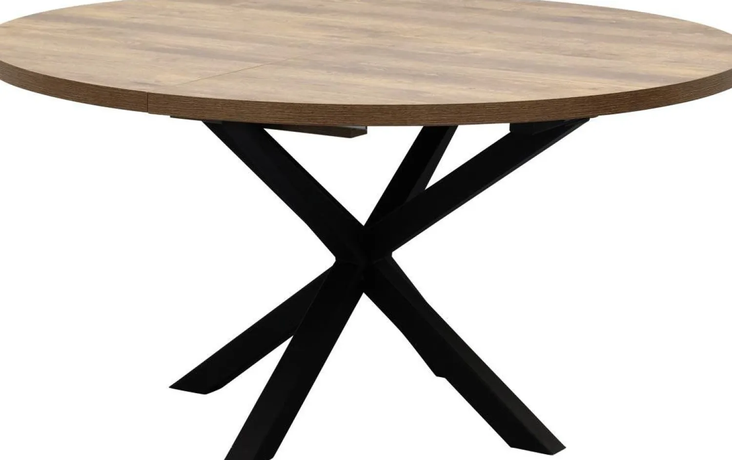 Uitschuifbare Eettafels|Ronde Eettafels-Trendhopper Iseo Eettafel Mango, Zwart